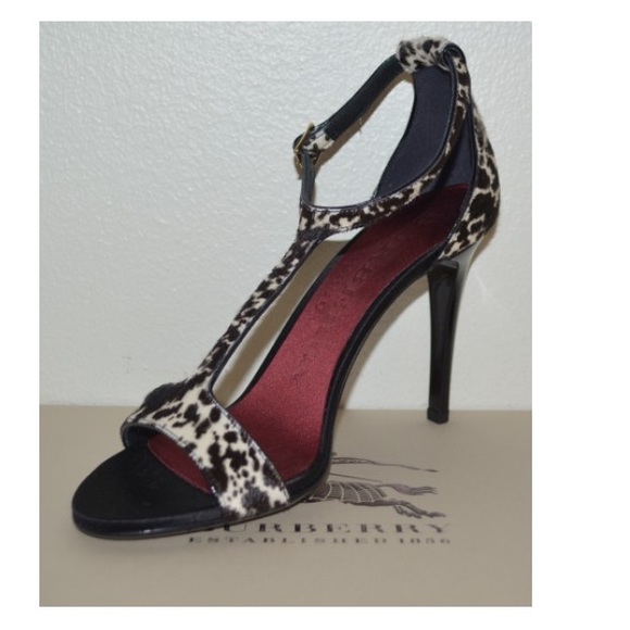 Burberry Prorsum Leopard Print Leather Sandals - Picture 2 of 8